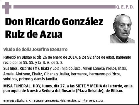 GONZALEZ RUIZ DE AZUA,RICARDO