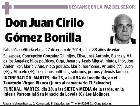 GOMEZ BONILLA,JUAN