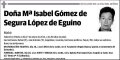 GOMEZ DE SEGURA LOPEZ DE EGUINO,Mª ISABEL
