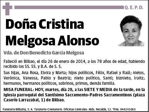 MELGOSA ALONSO,CRISTINA