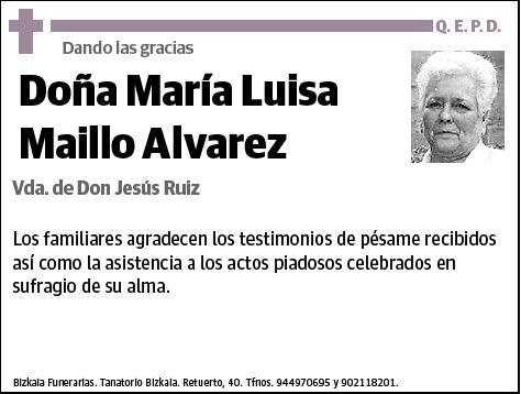 MAILLO ALVAREZ,MARIA LUISA