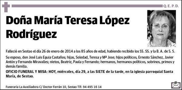 LOPEZ RODRIGUEZ,MARIA TERESA