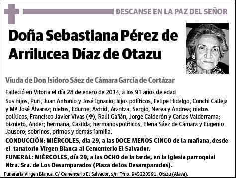 PEREZ DE ARRILUCEA DIAZ DE OTAZU,SEBASTIANA