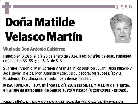 VELASCO MARTIN,MATILDE