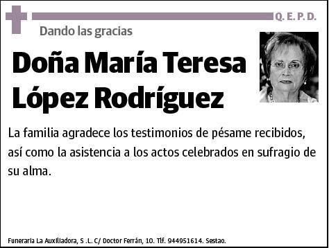 LOPEZ RODRIGUEZ,MARIA TERESA