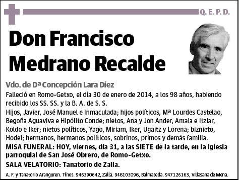 MEDRANO RECALDE,FRANCISCO