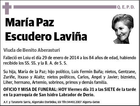 ESCUDERO LAVIÑA,MARIA PAZ