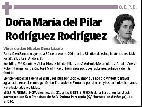 RODRIGUEZ RODRIGUEZ,MARIA DEL PILAR