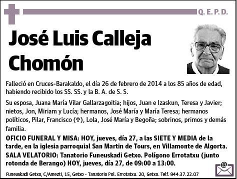 CALLEJA CHOMON,JOSE LUIS