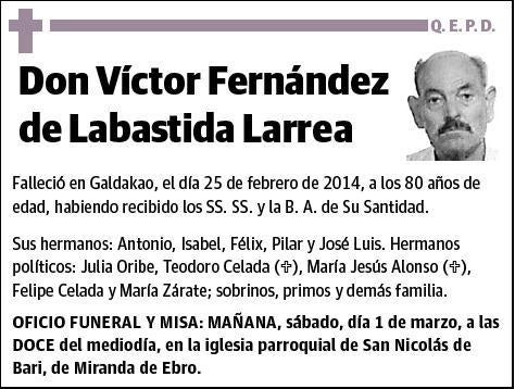 FERNANDEZ DE LABASTIDA LARREA,VICTOR