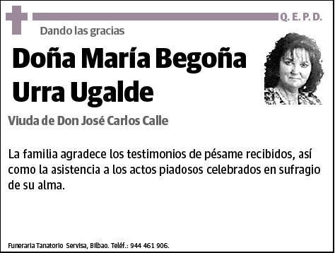 URRA UGALDE,M.ª BEGOÑA