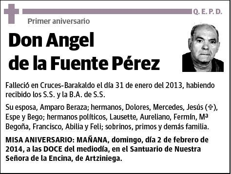 DE LA FUENTE PEREZ,ANGEL