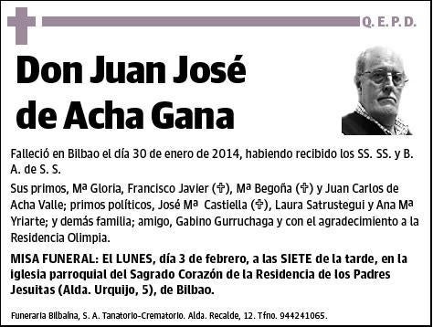 DE ACHA GANA,JUAN JOSE