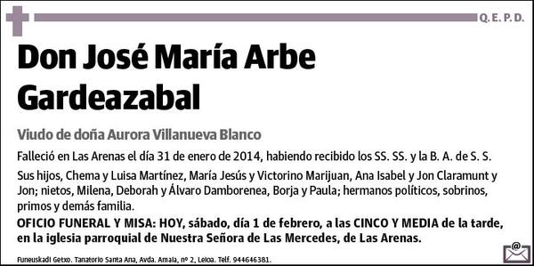 ARBE GARDEAZABAL,JOSE MARIA