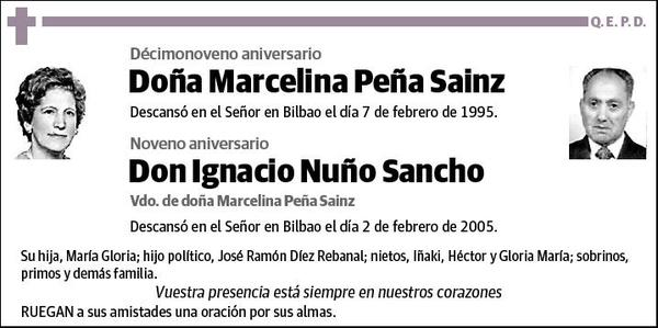 PEÑA SAINZ E IGNACIO NUÑO SANCHO,MARCELINA