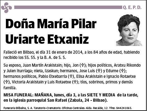 URIARTE ETXANIZ,MARIA PILAR