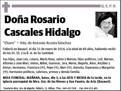 CASCALES HIDALGO,ROSARIO