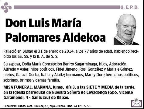 PALOMARES ALDEKOA,LUIS MARIA