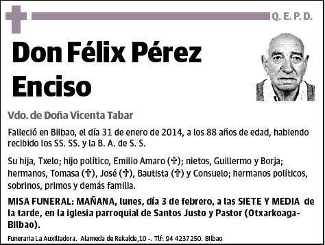 PEREZ ENCISO,FELIX