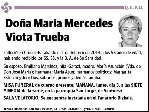 VIOTA TRUEBA,MARIA MERCEDES