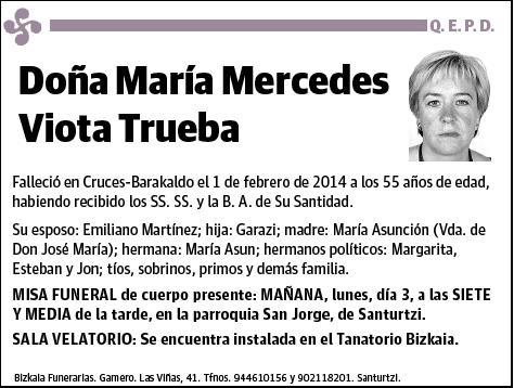 VIOTA TRUEBA,MARIA MERCEDES