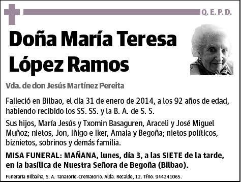 LOPEZ RAMOS,MARIA TERESA