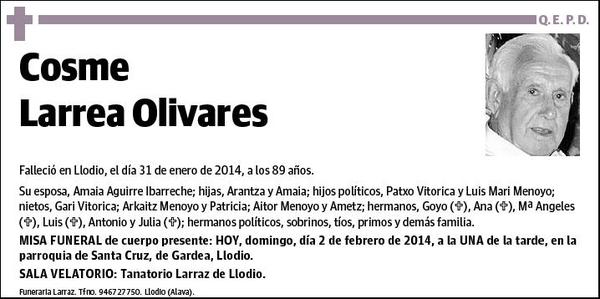 LARREA OLIVARES,COSME