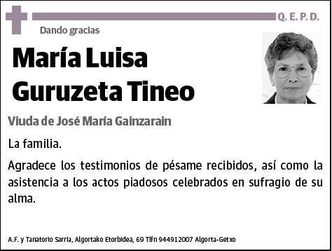 GURUZETA TINEO,MARIA LUISA