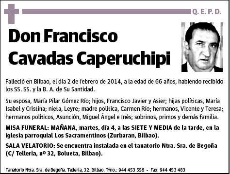 CAVADAS CAPERUCHIPI,FRANCISCO