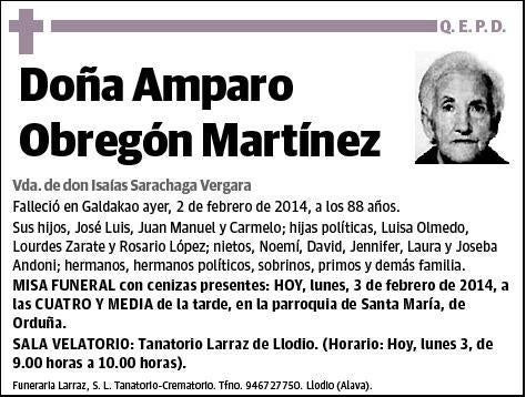 OBREGON MARTINEZ,AMPARO