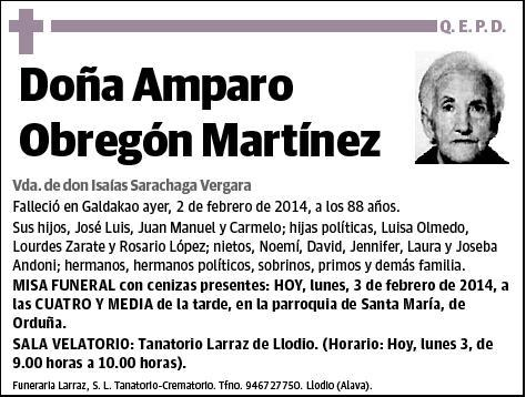 OBREGON MARTINEZ,AMPARO