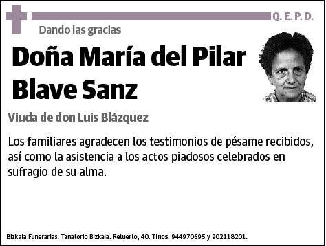 BLAVE SANZ,MARIA DEL PILAR