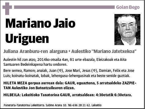 JAIO URIGUEN,MARIANO