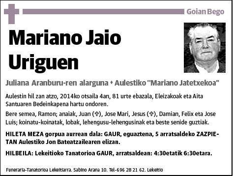 JAIO URIGUEN,MARIANO