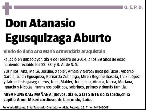 EGUSQUIZAGA ABURTO,ATANASIO