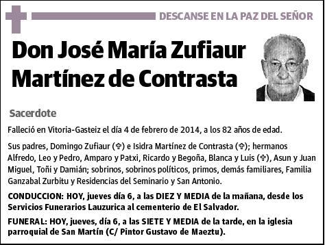 ZUFIAUR MARTINEZ DE CONTRASTA,JOSE MARIA