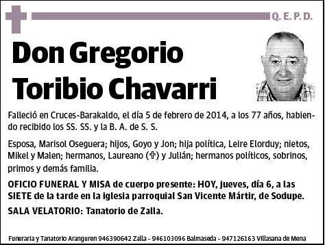 TORIBIO CHAVARRI,GREGORIO