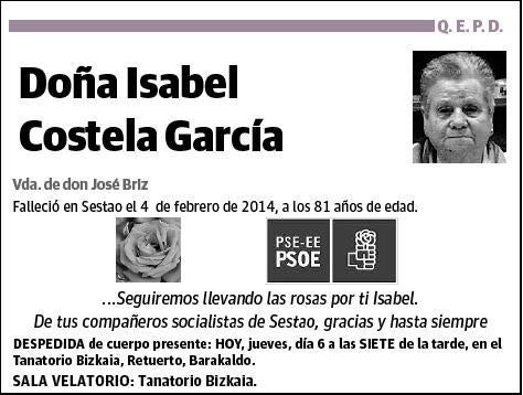 COSTELA GARCIA,ISABEL