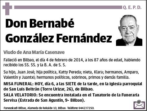 GONZALEZ FERNANDEZ,BERNABE