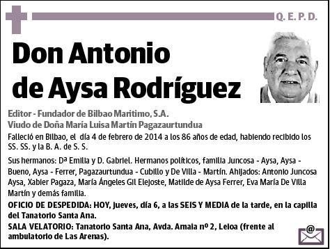 DE AYSA RODRIGUEZ,ANTONIO