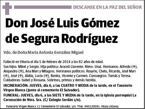 GOMEZ DE SEGURA RODRIGUEZ,JOSE LUIS