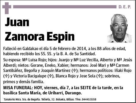 ZAMORA ESPIN,JUAN