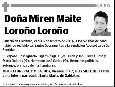 LOROÑO LOROÑO,MIREN MAITE