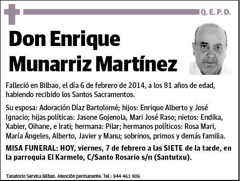 MUNARRIZ MARTINEZ,ENRIQUE