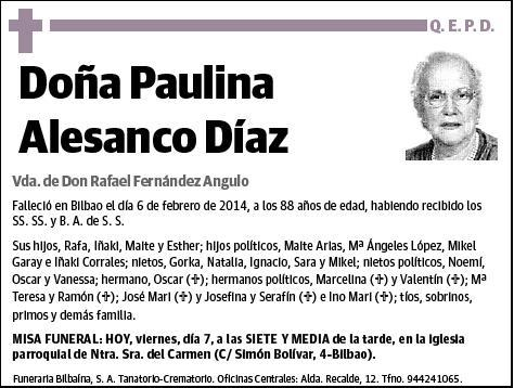 ALESANCO DIAZ,PAULINA