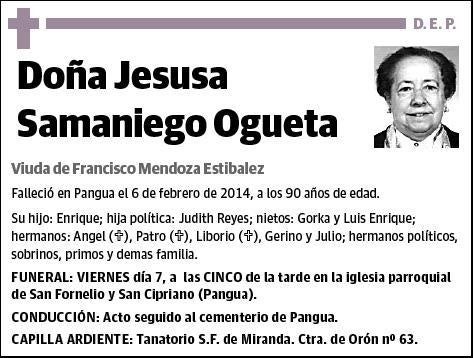 SAMANIEGO OGUETA,JESUSA