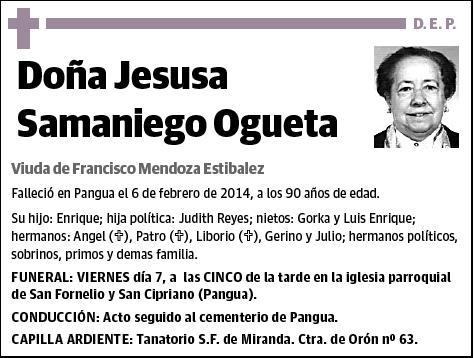 SAMANIEGO OGUETA,JESUSA