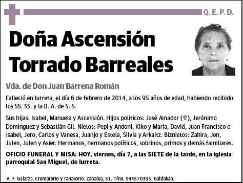 TORRADO BARREALES,ASCENSION