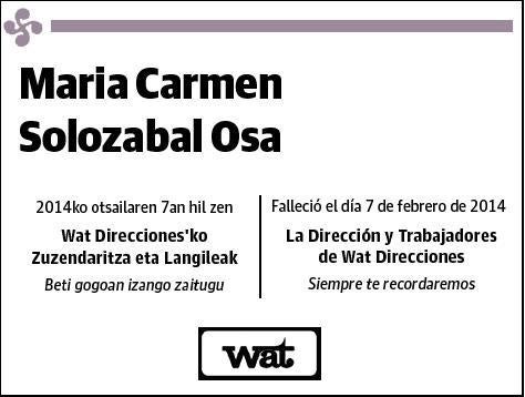 SOLOZABAL OSA,Mª CARMEN