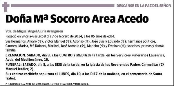 AREA ACEDO,Mª SOCORRO